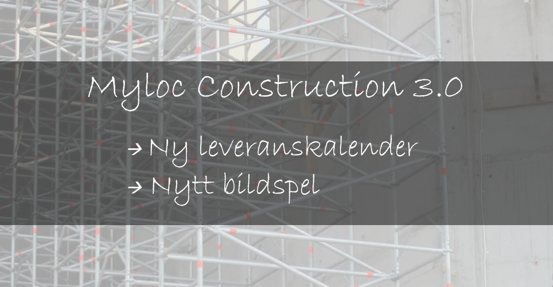 Myloc lanserar ny interaktiv leveranskalender för byggare och underentreprenörer